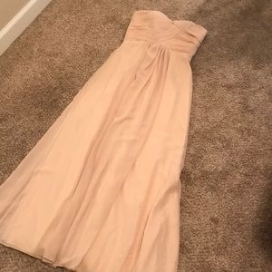 Size 6 strapless nude bridesmaid dress